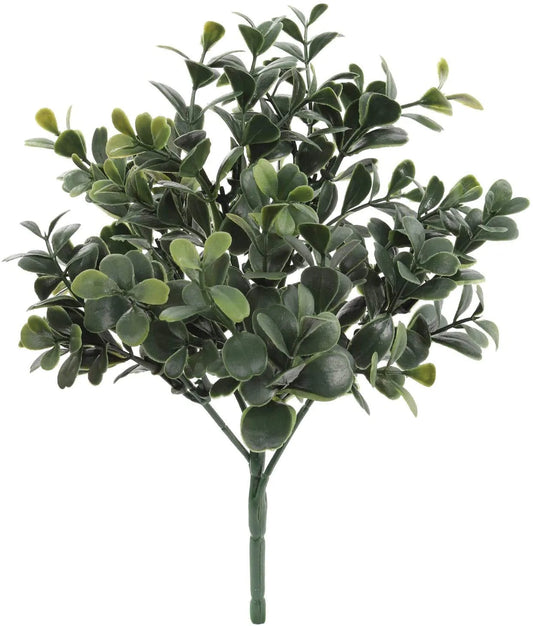 Artificial Dark Green Boxwood Pick- 10"