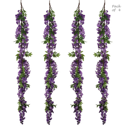 Artificial Purple Hanging Wisteria Garland- 5"