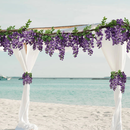 Artificial Purple Hanging Wisteria Garland- 5"