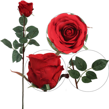 Artificial Premium Red Rose Bud-30" 2 Pieces