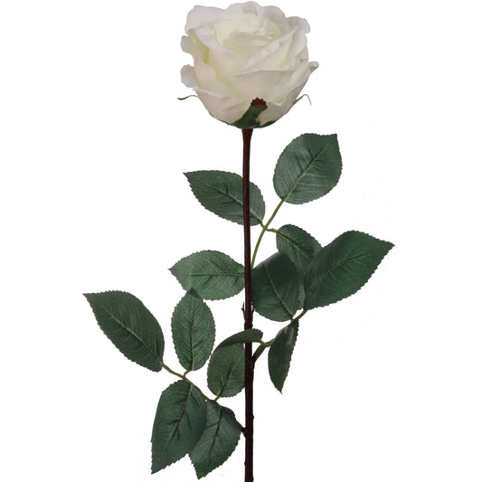 Artificial Premium White Rose Bud-30" 2 Pieces