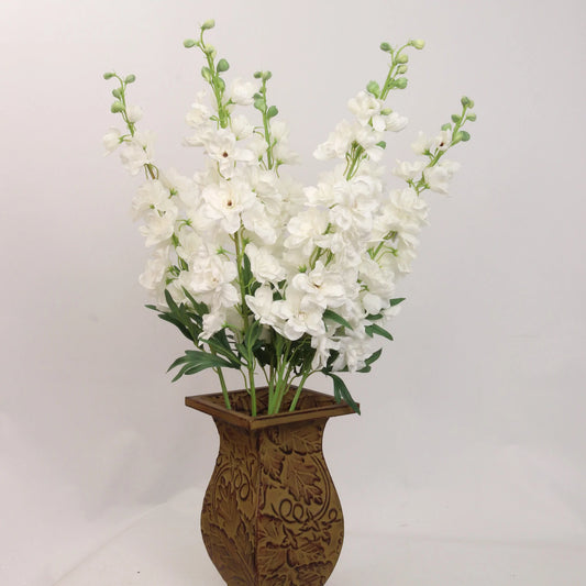 Artificial Premium White Delphinium-37" 3 Pieces