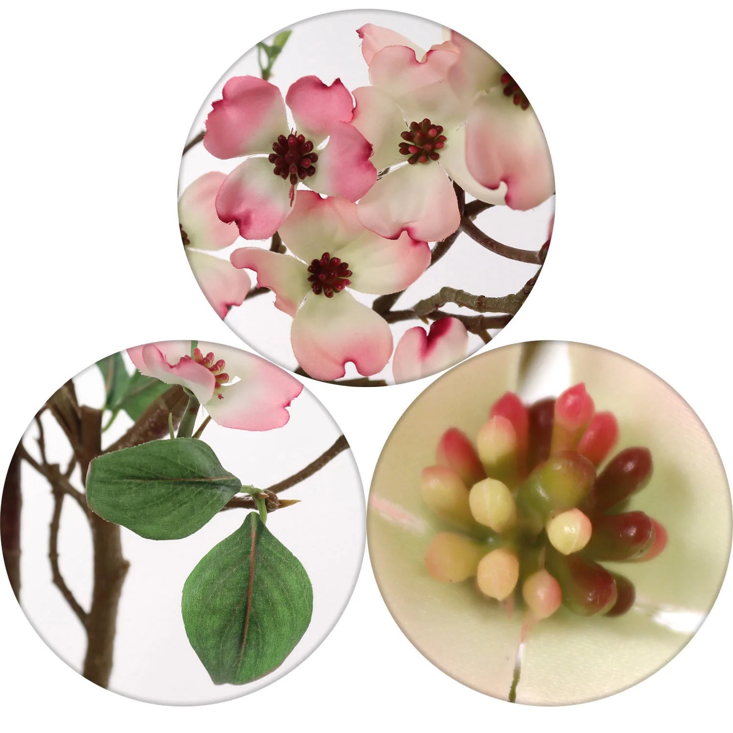 Artificial Pink Dogwood Branch- 50"