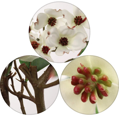 Artificial White Dogwood Branch- 50"