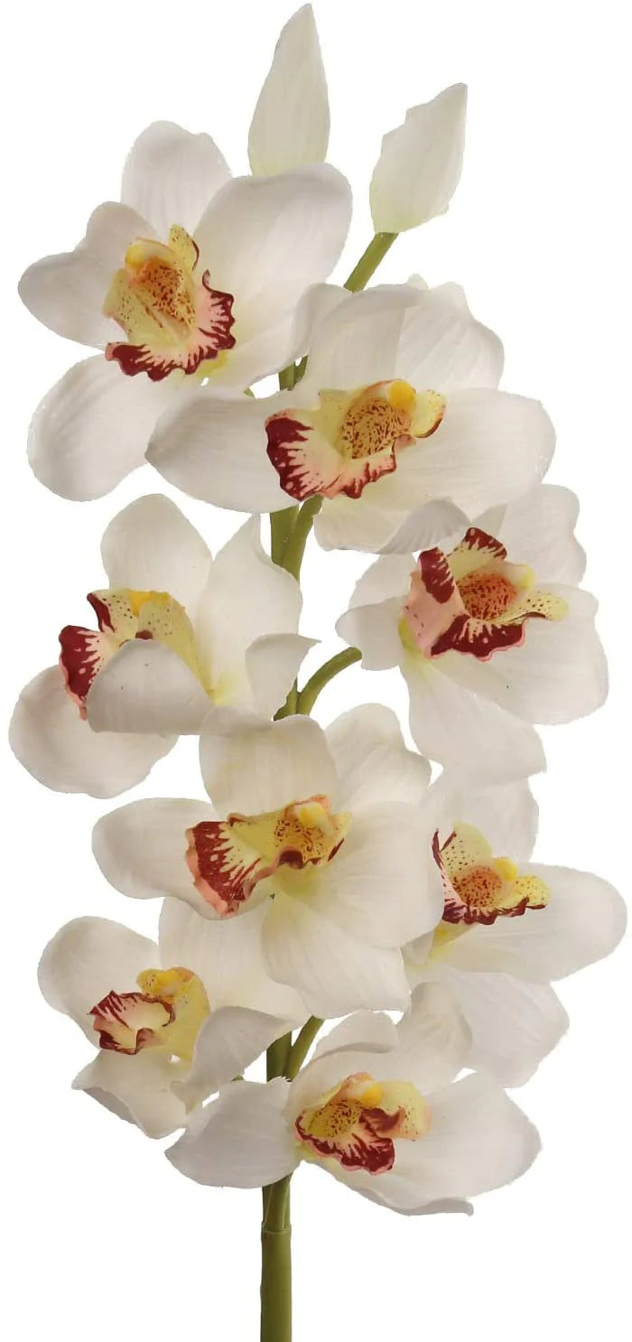 Artificial Real Touch Silk Cymbidium Orchid 10 Flowers -30" 3 Pieces