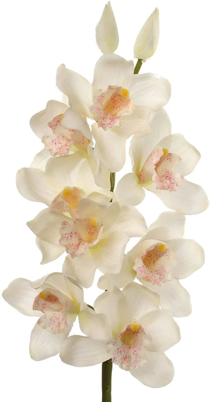 Artificial Real Touch Silk Cymbidium Orchid 10 Flowers- 30"