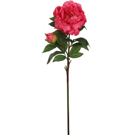 Artificial  Fuschia Peony Stem-30" 3 Pieces