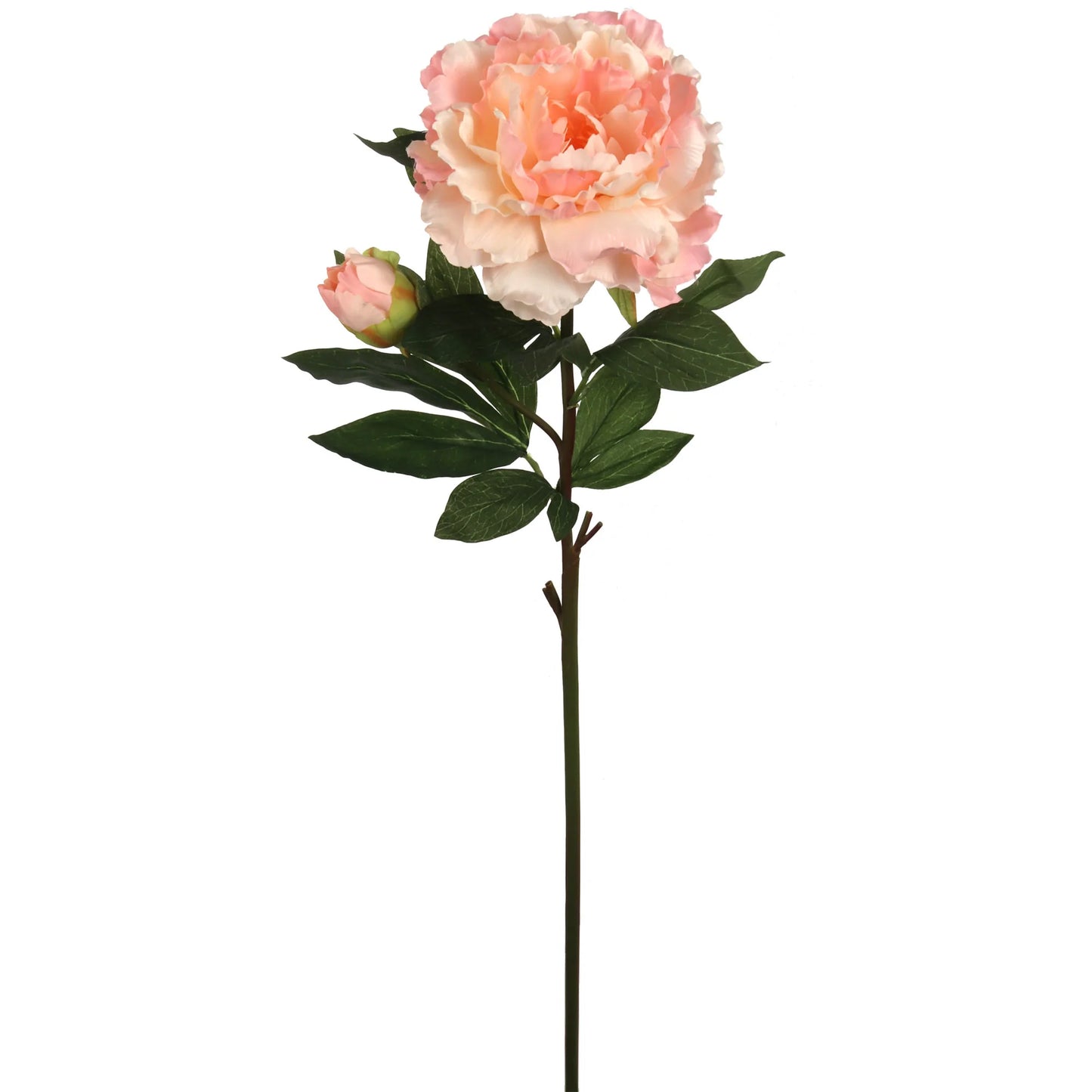 Artificial Light Pink Peony Stem-30"