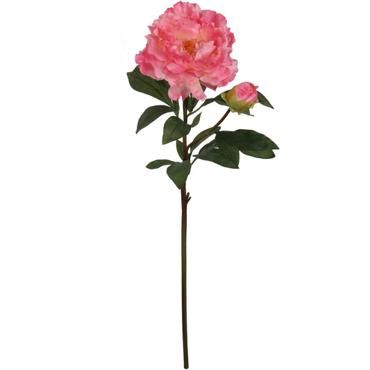 Artificial Pink Peony Stem-30"