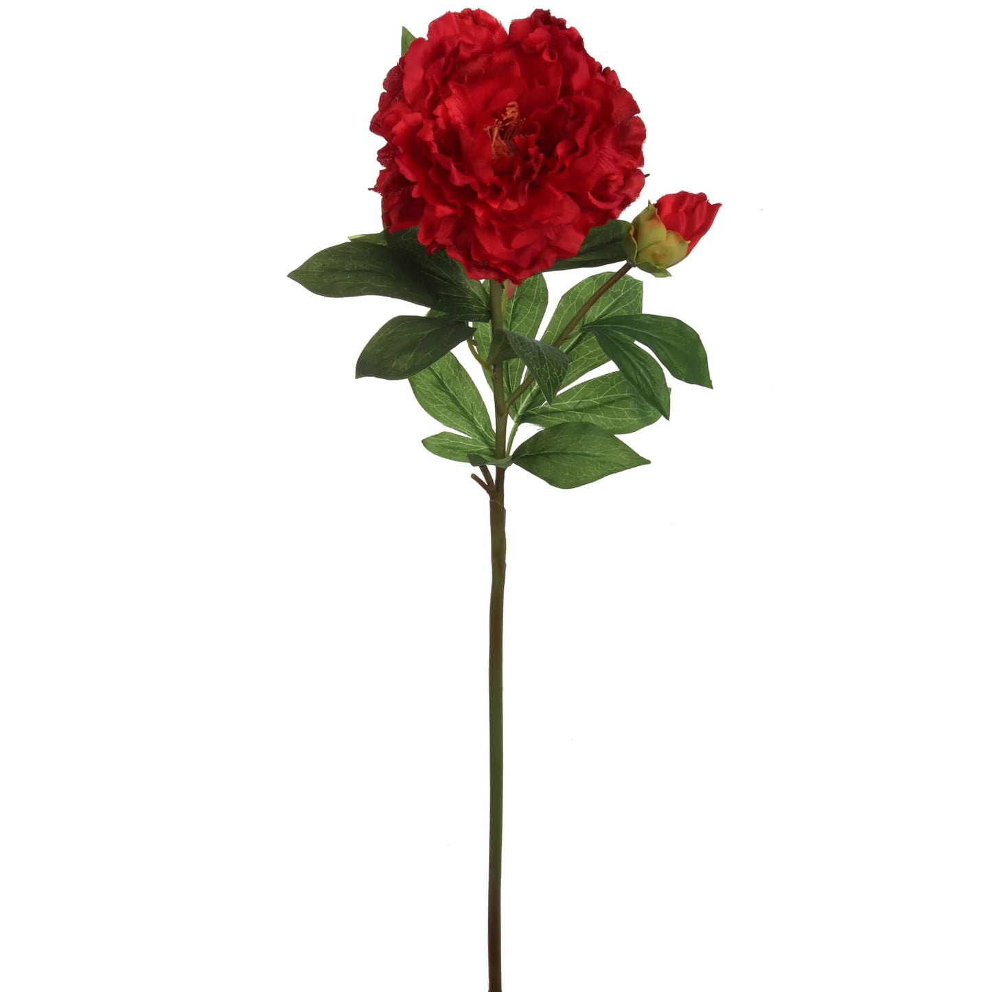 Artificial Red Peony Stem-30" 3 Pieces