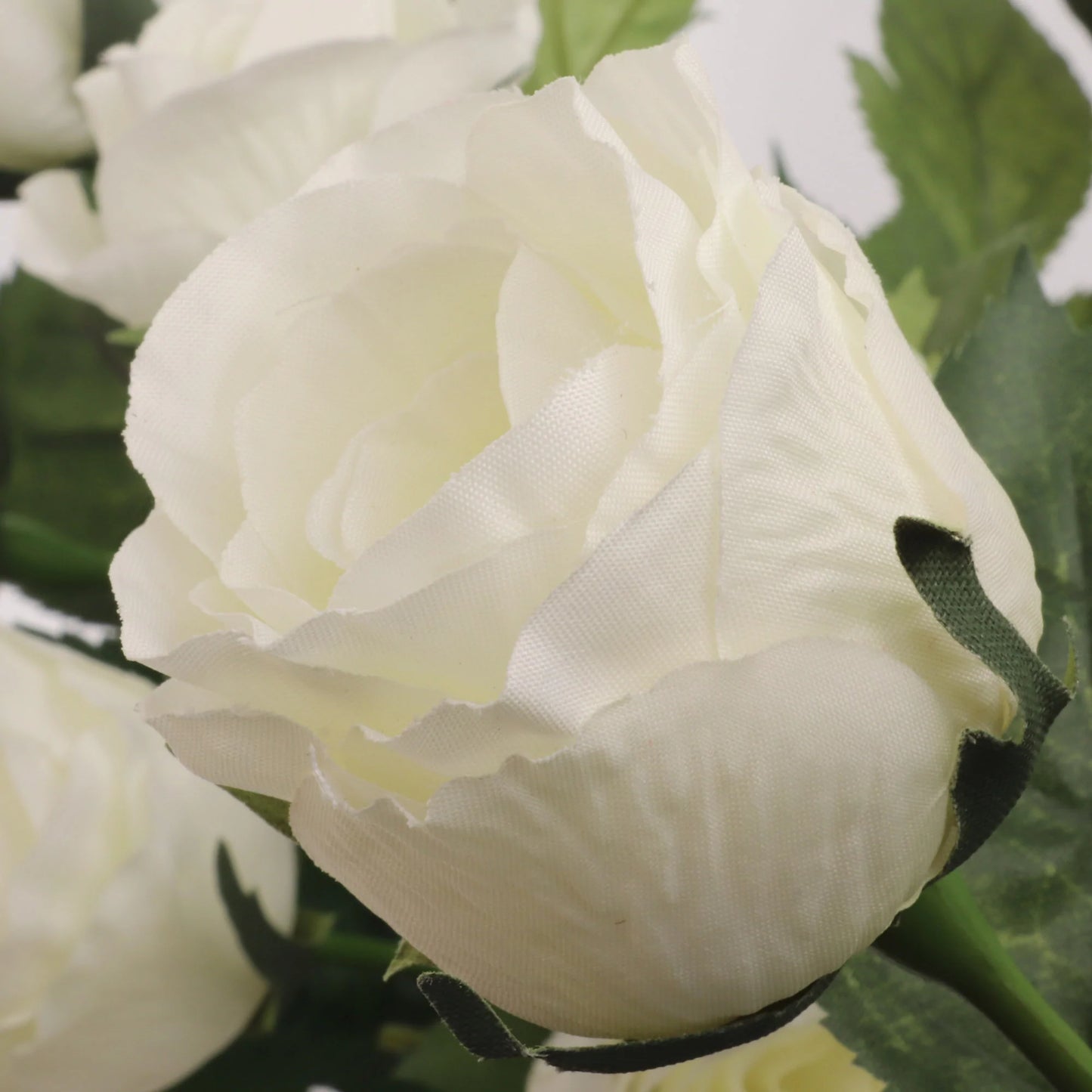 Artificial  White Rose Spray-16" 3 Pieces