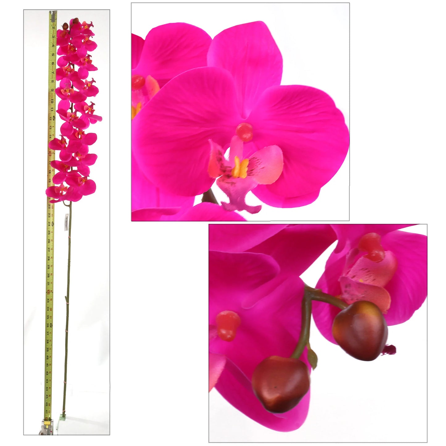 Artificial Real Touch Silk Phalaenopsis Orchid 16 Flowers- 49”