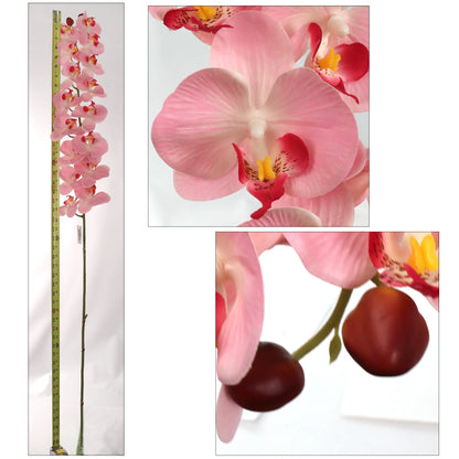 Artificial Real Touch Silk Phalaenopsis Orchid 16 Flowers- 49”