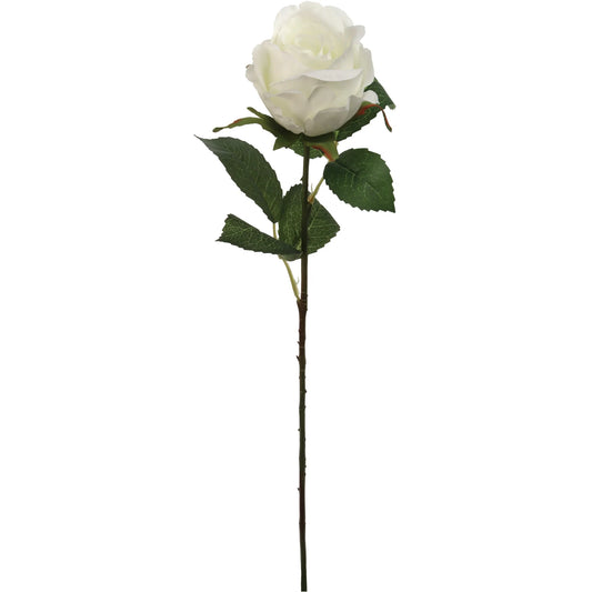 Artificial  White Rose Bud-20" 6 Pieces