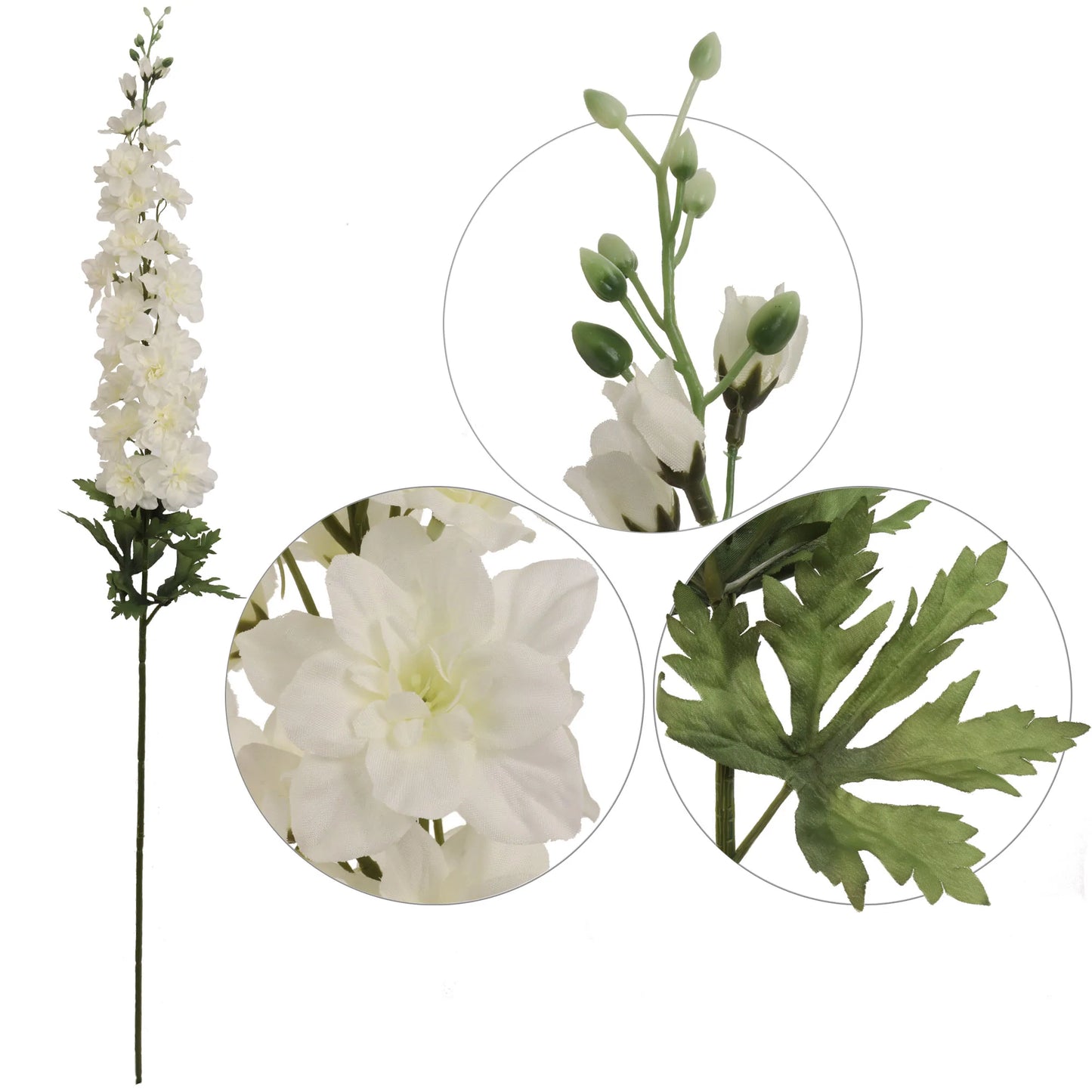 Artificial White Delphinium-37" Pieces