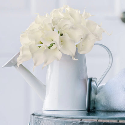 Artificial Real Touch Calla Lily Bouquet (9 Flowers)-14''