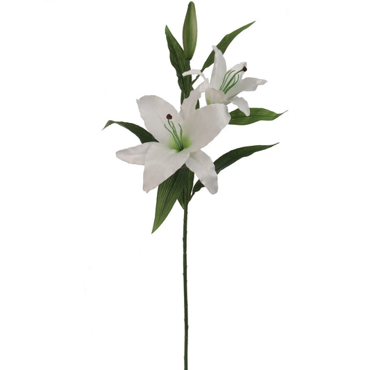 Artificial Premium Cream Casablanca Lily-34"