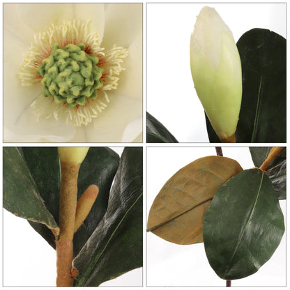 Artificial  Real Touch Magnolia Flower Stem-27"