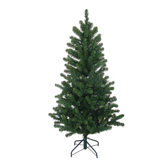 Premium 4.5-Foot Artificial Christmas Tree with Sturdy Metal Stand - 243-Tip Lifelike Festive Tree Ideal for Home or Office Decoration