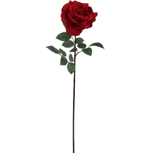 3 Premium Artificial Open Roses RED Color 30”