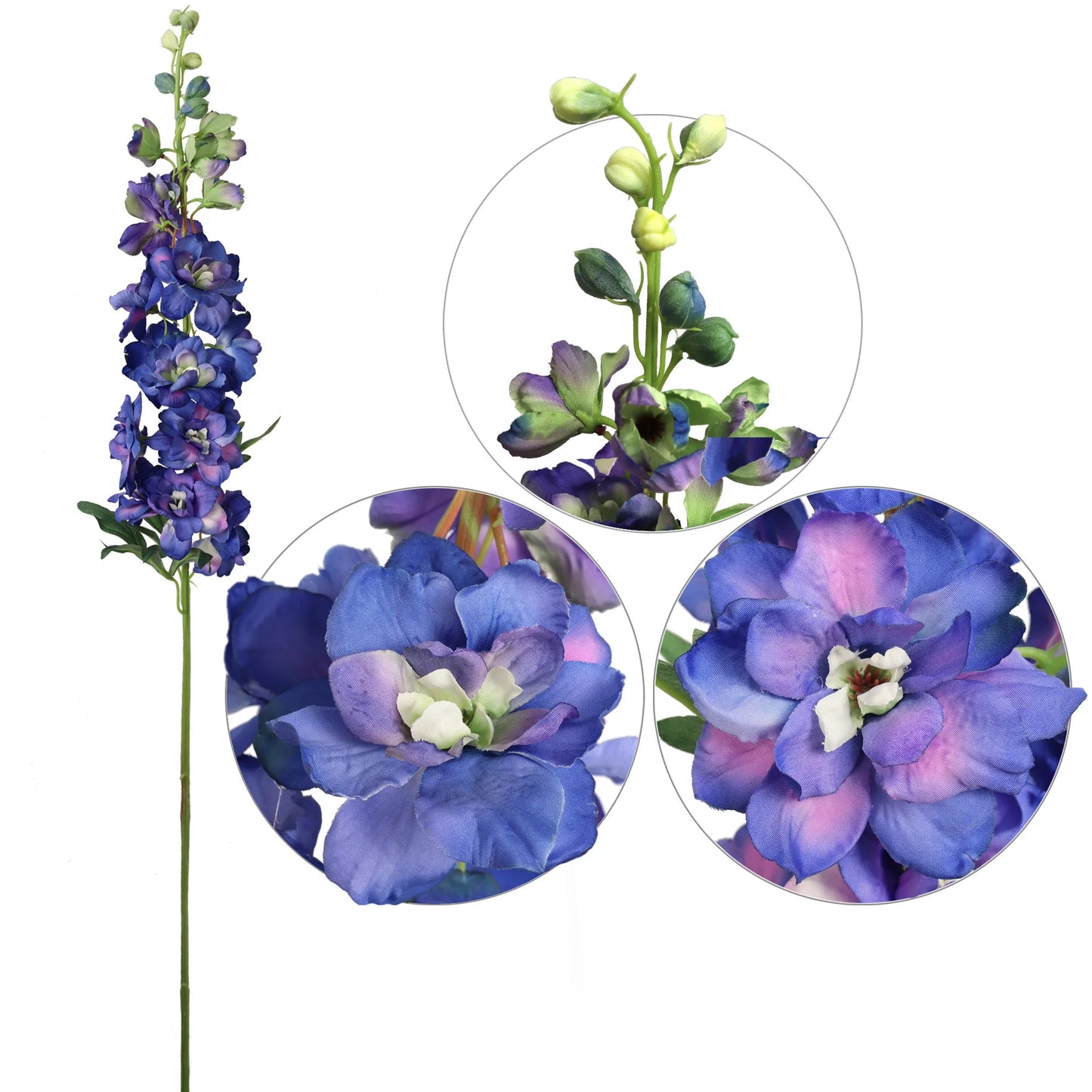 Artificial Premium Dark Blue Delphinium-37"