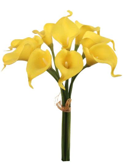 Real Touch Silk Wedding Flowers Calla Lily Yellow