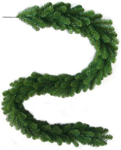 Christmas Garland Artificial Pine 9' Garland 12" Wide Loaded with 240 Tips Great for Front Door, Railings and Mantel Indoor Outdoor