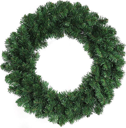 18" Artificial Christmas Wreath - Elegant, Lifelike, Easy-to-Hang - Perfect Festive Decor for Home, Office, or Door