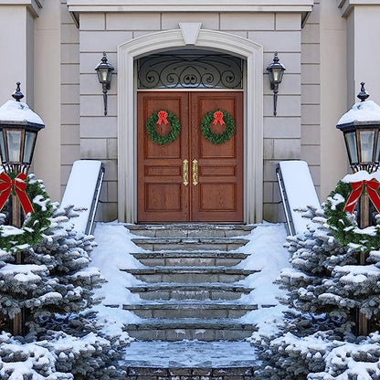 18" Artificial Christmas Wreath - Elegant, Lifelike, Easy-to-Hang - Perfect Festive Decor for Home, Office, or Door