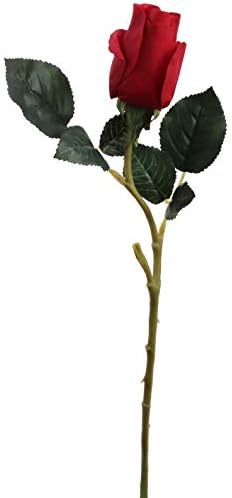 18" Artificial Silk Rose Bud - Lifelike Faux Flower, Elegant Home & Wedding Decor, Realistic & Easy-to-Style, High-Quality Floral Accent