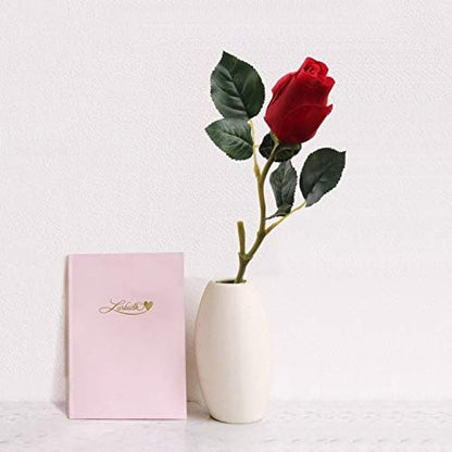 18" Artificial Silk Rose Bud - Lifelike Faux Flower, Elegant Home & Wedding Decor, Realistic & Easy-to-Style, High-Quality Floral Accent