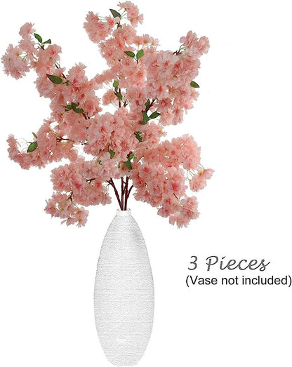 Pink Petal Paradise : 3 Pack of Artificial 36" Light Pink Cherry Blossom Branches